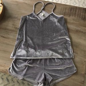 Madewell Women’s Velvet PJ Set- Size XS